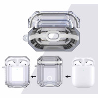 Чехол для AirPods 1/2 Shockproof Transparent White Чехол для AirPods 1/2 Shockproof Transparent White
